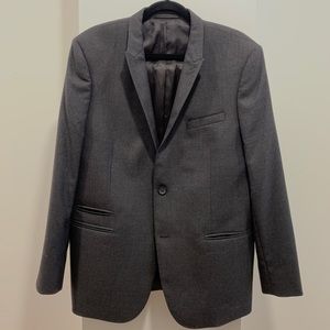 The Kooples Fitted Charcoal Gray Blazer size 52